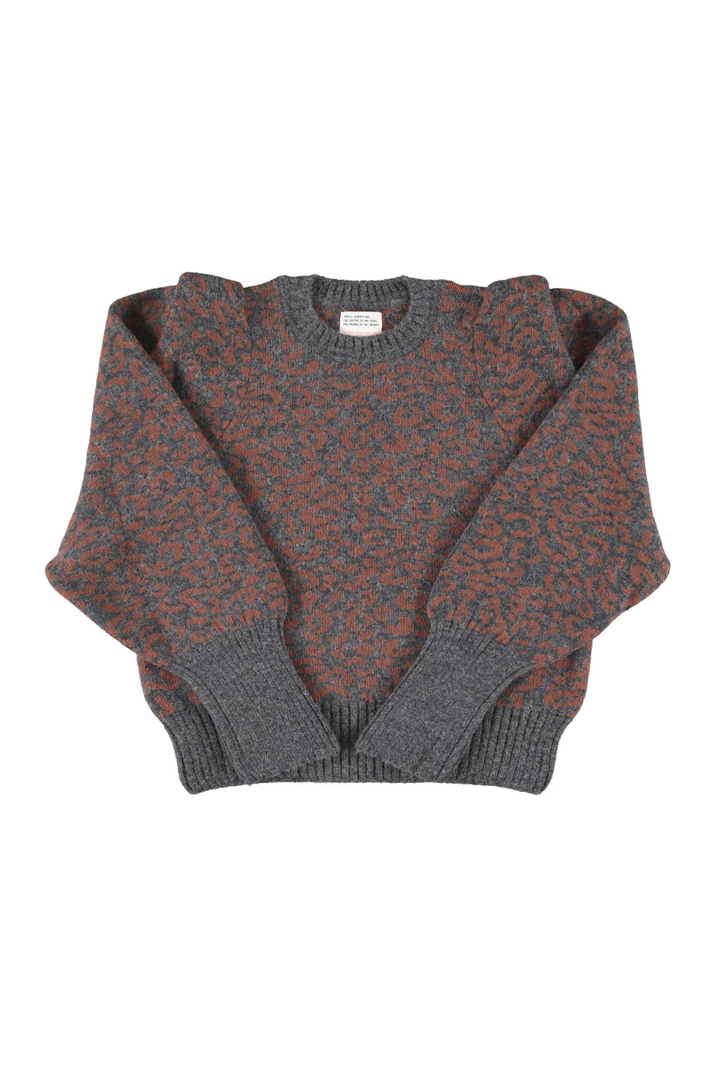 PULL LEOPARD GRIS