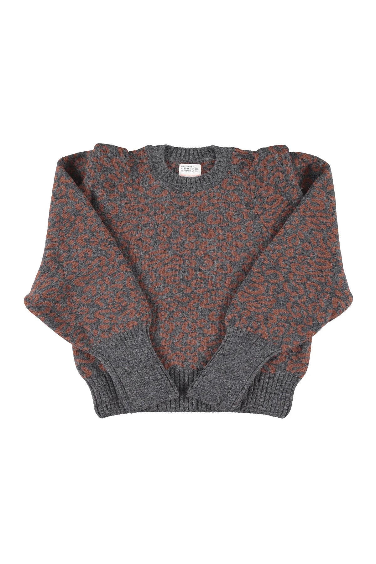 PULL LEOPARD GRIS