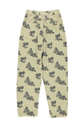 PANTALON KAKI À FLEURS