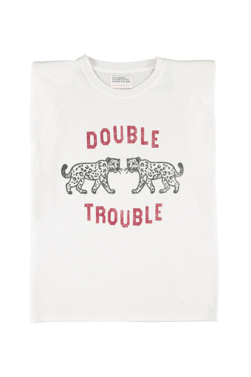 T SHIRT DOUBLE TROUBLE ECRU