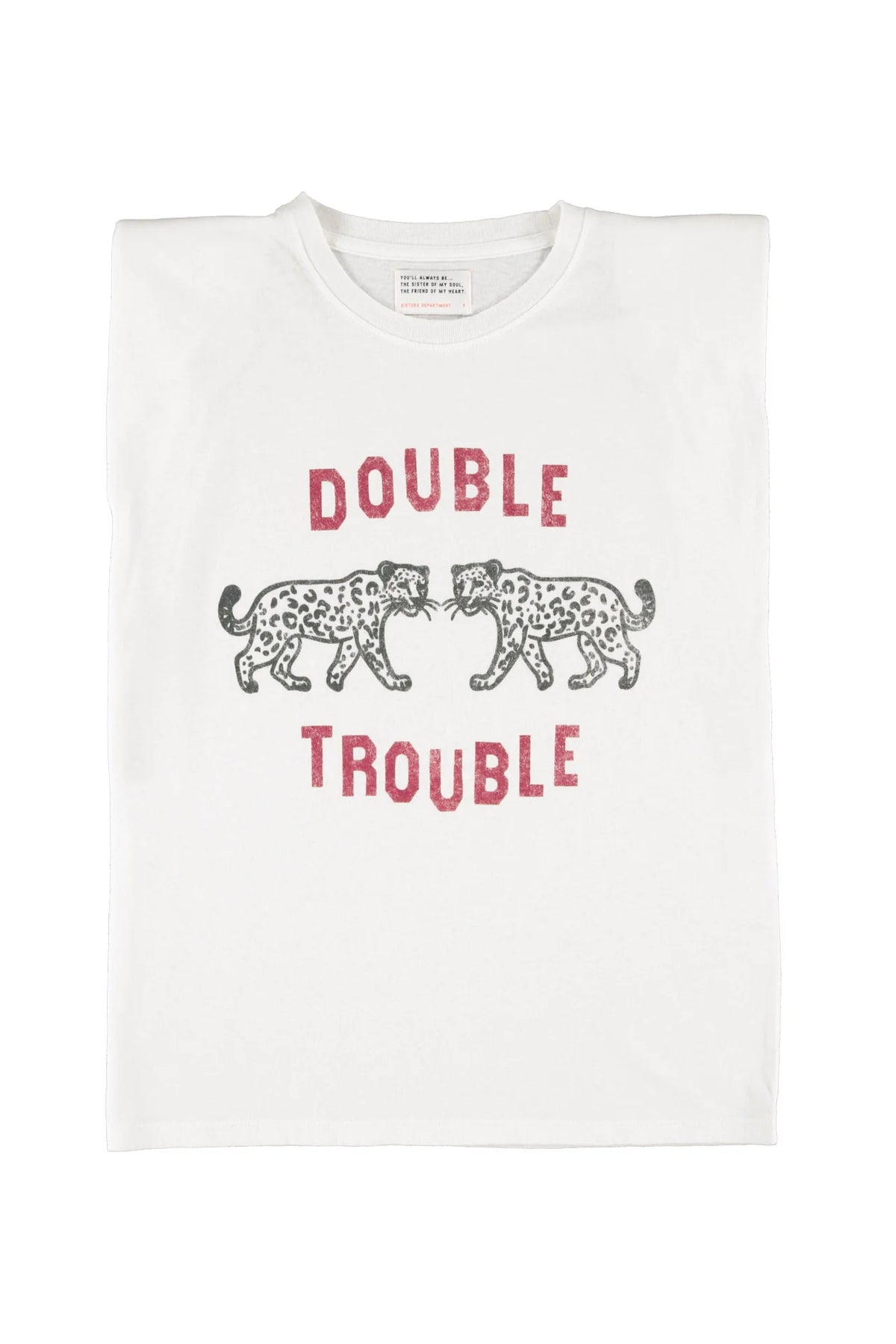 T SHIRT DOUBLE TROUBLE ECRU