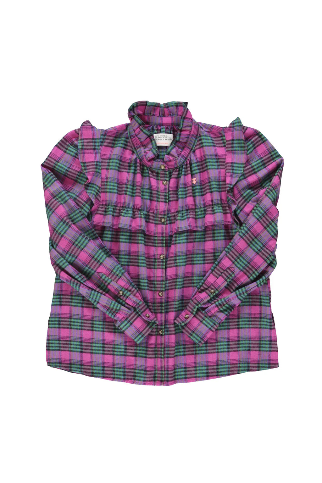 BLOUSE FUCHSIA ET VERTE