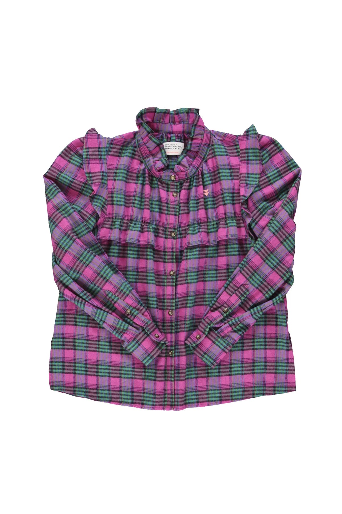 BLOUSE FUCHSIA ET VERTE