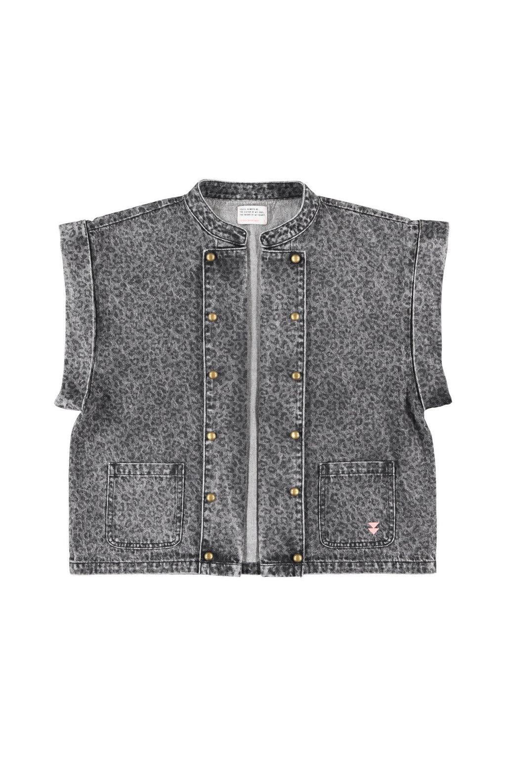 VESTE SANS MANCHES LÉOPARD