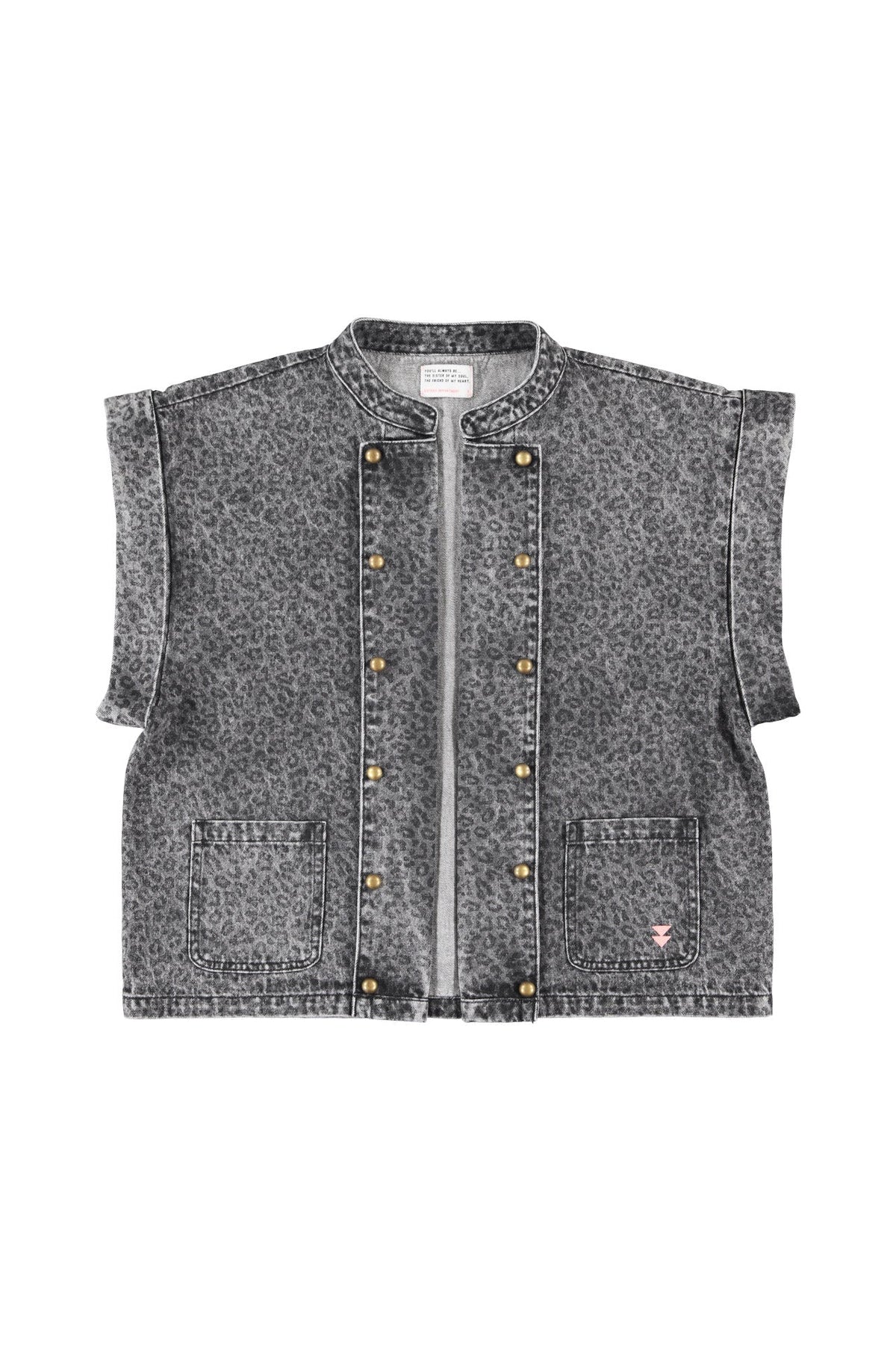 VESTE SANS MANCHES LÉOPARD