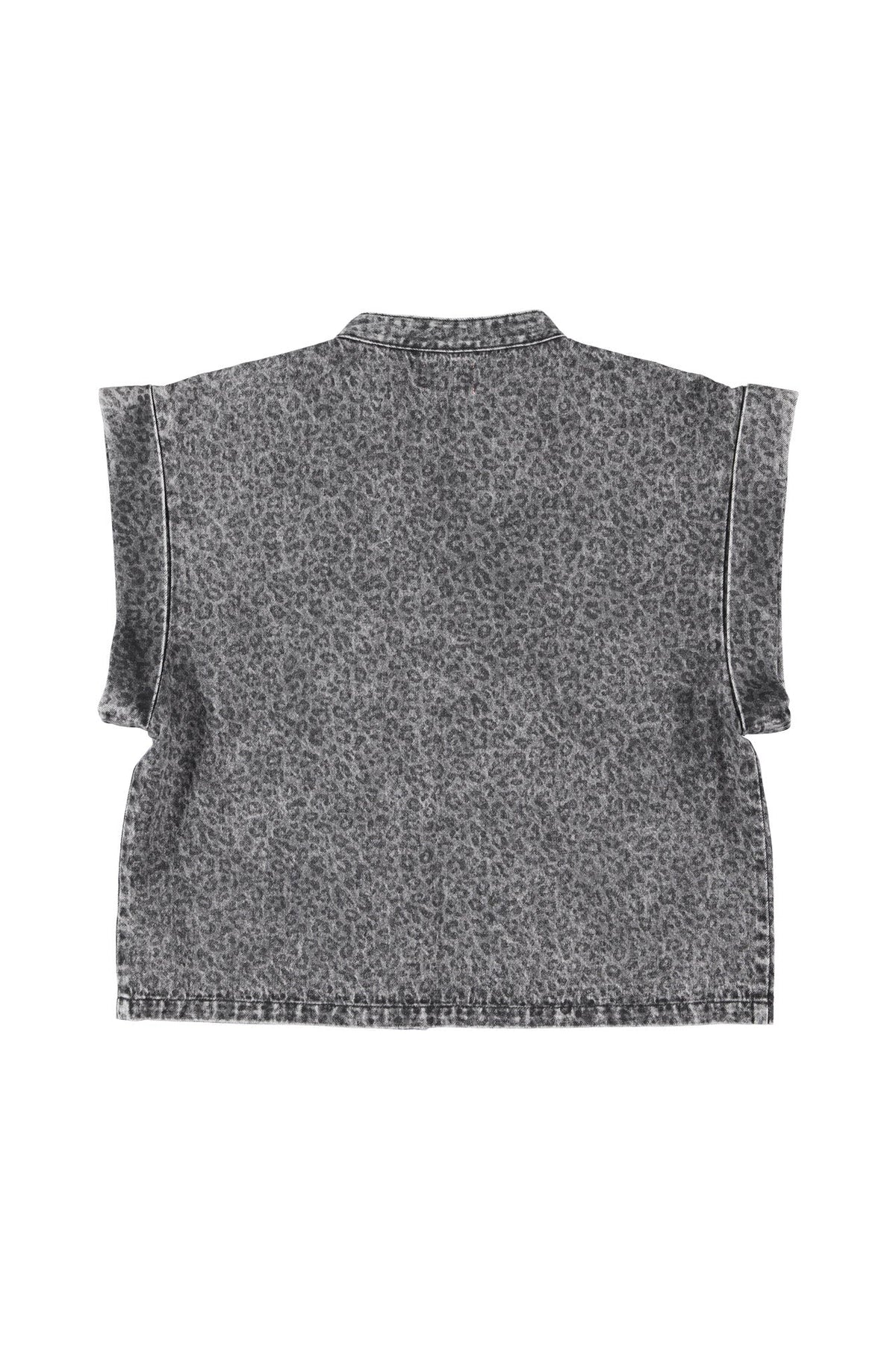 VESTE SANS MANCHES LÉOPARD